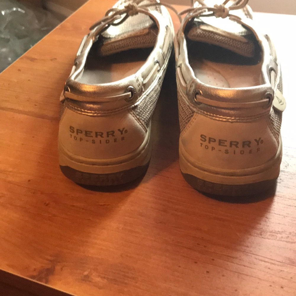 Gold sperry topsiders boat shoes loafers 8.5m - Picture 5 of 6